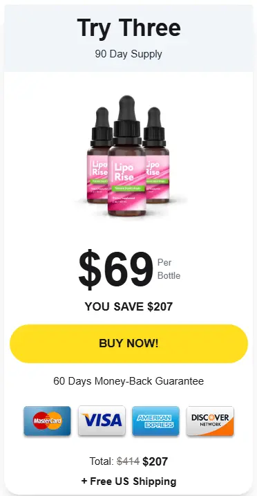 LipoRise- 3 Bottles